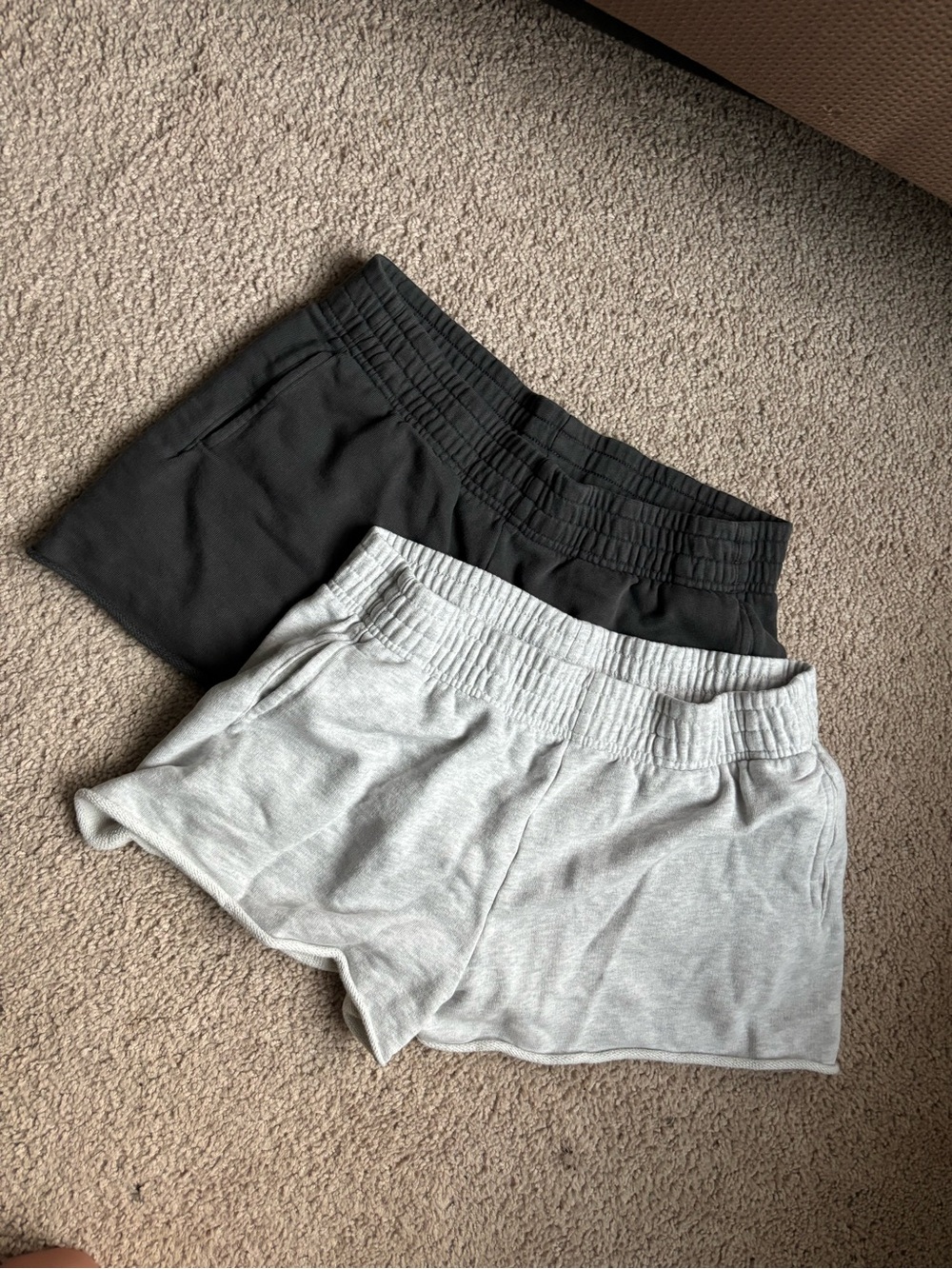2 for $20 Black and Gray Sweat Shorts